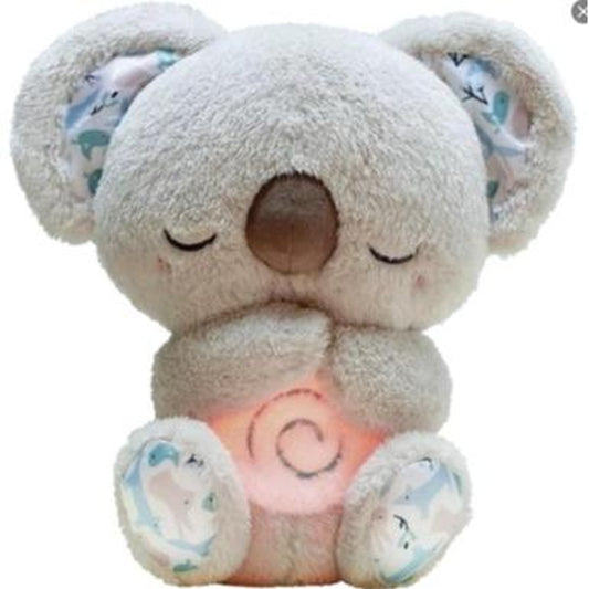 Anxiety Relief Plush Animal Breathing Doll Relief Plush Animal Baby Sound Machine ,With Music Lights and Rhythmic Breathing Movements